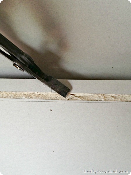 cutting drywall