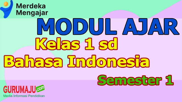 Modul Ajar Bahasa Indonesia Kelas 1 SD Kurikulum Merdeka Semester 1