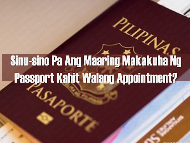 Filipinos who want to apply for a passport or renew their passports can do it online by making an appointment.  Since walk-ins applicants are no longer allowed, the first step is to go to www.passport.gov.ph to secure a slot for an appointment schedule. The website is on a first-come, first-serve basis and tends to be already fully booked for several months back. This is why booking for a slot would allow you to be in two months ahead of the application. Overseas Filipino workers (OFW) are among the list of those who can apply for passport renewal without an appointment through the DFA Consular Office Courtesy Lane.  Advertisement         Sponsored Links     Courtesy Lane Facility can be availed any time without the need for an online appointment. Applicants have the option to choose regular or expedited processing of their passport application*. Those who are eligible to avail such facility are as follows:  —Senior citizens (60 years and over) plus one (1) travel companion (family member)    —Minors seven (7) years old and below (with their parents and minor siblings)    —People with disabilities (PWDs) with PWD ID or visible disability plus one (1) travel companion (family member)     —Parents (with Solo Parent ID) and their minor children     —Visibly pregnant women or with a medical certificate     —OFW with sufficient proof of status such as iDOLE Card, valid employment contract, work visa   In this regard, the person accompanying the abovementioned eligible people can also apply for passport processing without the need for making an online appointment. So If you are going to DFA Consular Office accompanying a PWD, a minor 7 years of age and below, a senior citizen, or a pregnant woman and you also need to renew or apply for a new passport, you can also do it using the Courtesy Lane.    *Important Reminders All Courtesy Lane applications and facilities including through accommodation or referrals will be treated as expedited applications and should pay the expedited fee of Php 1,200.00.   Please be reminded that all applications filed on a Saturday should be charged with expedited fees.  Senior citizens have the option to choose regular process priced at PHP 950.00.   Courtesy Lane facilities are available in all Consular Offices nationwide.  READ MORE: Do You Want College Scholarship? Check This Out Now!    What Is SSS PESO Fund And How You Can Invest In It  No HSWs Has Been Sent To Kuwait Yet After Lifting Of Ban    In Demand College Courses Which Only A Few Take Up    OFWs Must Save, Get Insurance And Have An Investment