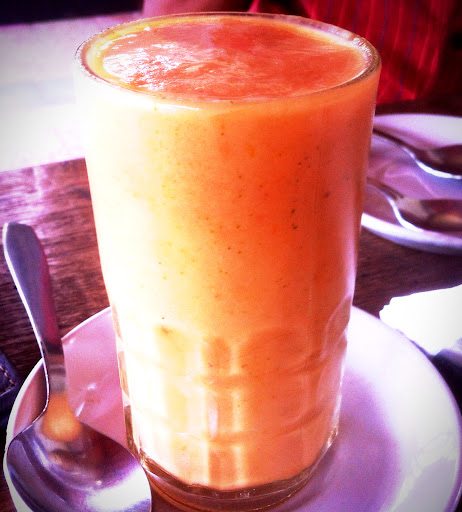 Smoothie with Passion Fruit, Mint, Papaya etc...