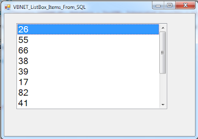 vb.net listbox and database