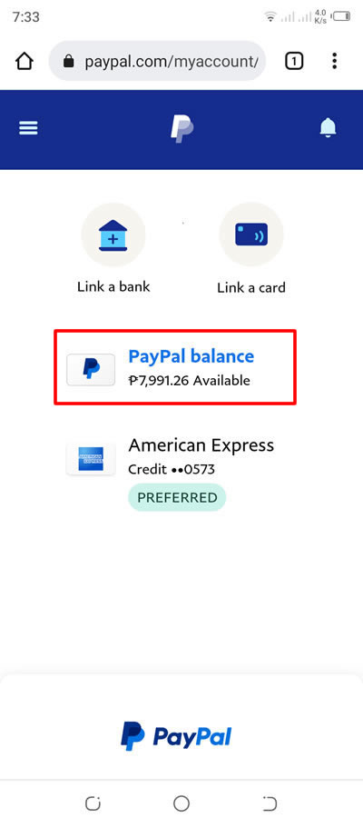 paypal available balance