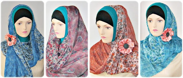 pasmina motif bunga