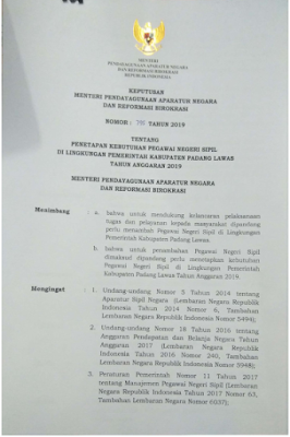 Pendaftaran CPNS Tahun 2019