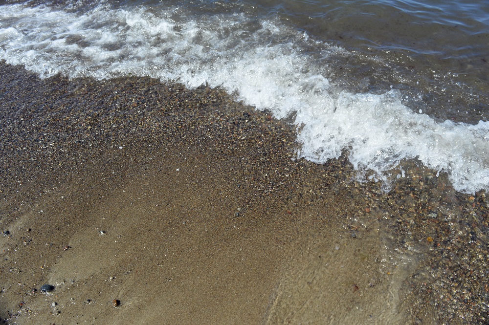 water of the baltic sea in warnemuende... direct at the beach, enjoying the water