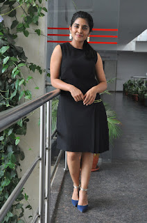 Nivetha Thomas In Black Dress At 118 Movie Interview