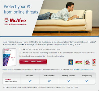 Macfee Antivirus Plus 2012 Free for 6months