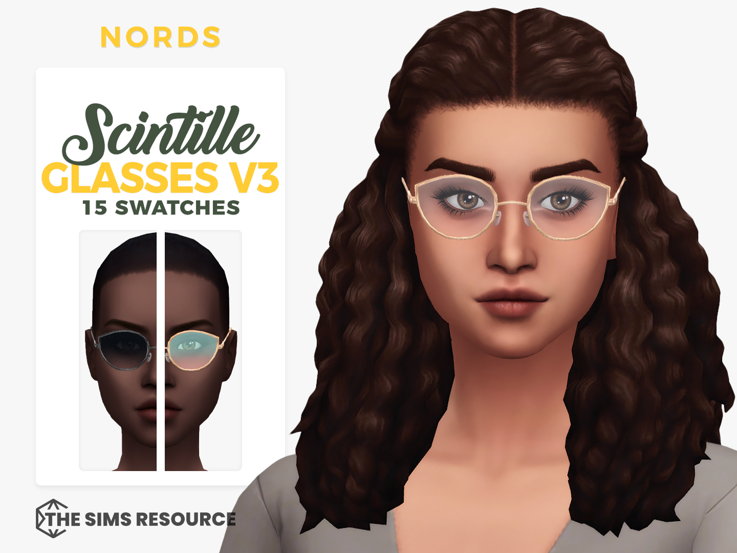 Scintille Glasses Sunglasses V3 Sims 4 CC Accessories