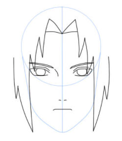 Como Dibujar a Sasuke del Anime Naruto [ Paso a Paso ]