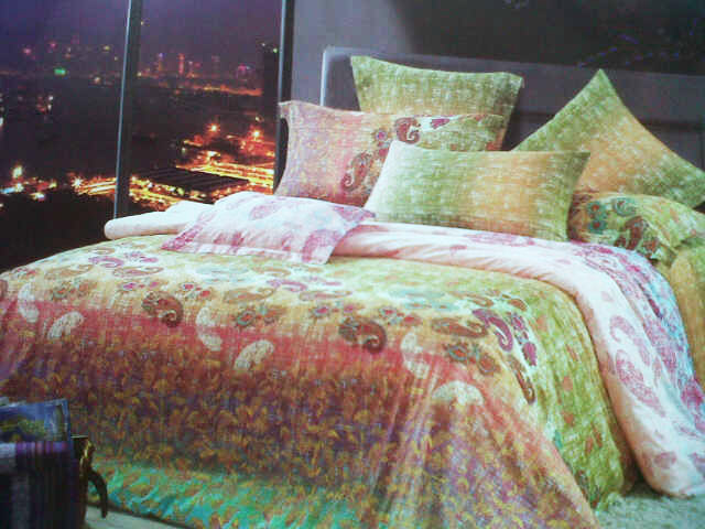 Sprei Motif Abstrak Hijau  Sprei Cantik Sprei Murah 