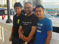 Amaresh with Daniel and Dad