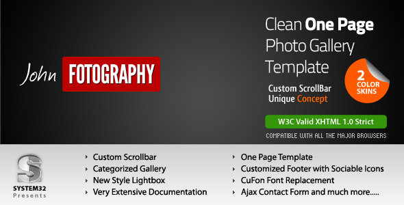 Fotography - One Page Clean PhotoGallery Template  - Photography Creative