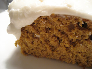 Pumpkin Molasses Cake with Lemon Frosting