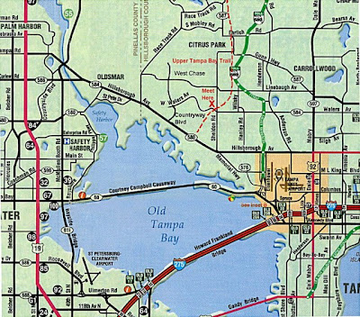 Map of Tampa Bay Florida