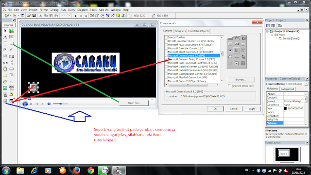 Cara buat Pemutar Video sederhana VB6