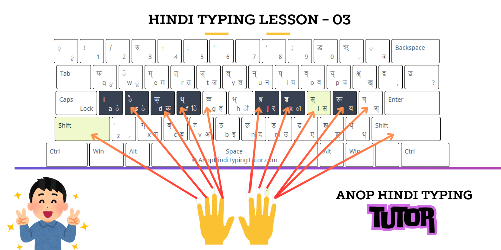 Easy Hindi Typing Lesson - 3 By Anop Hindi Typing Tutor