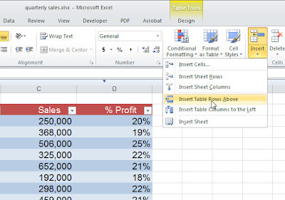 Add New Rows to a Table