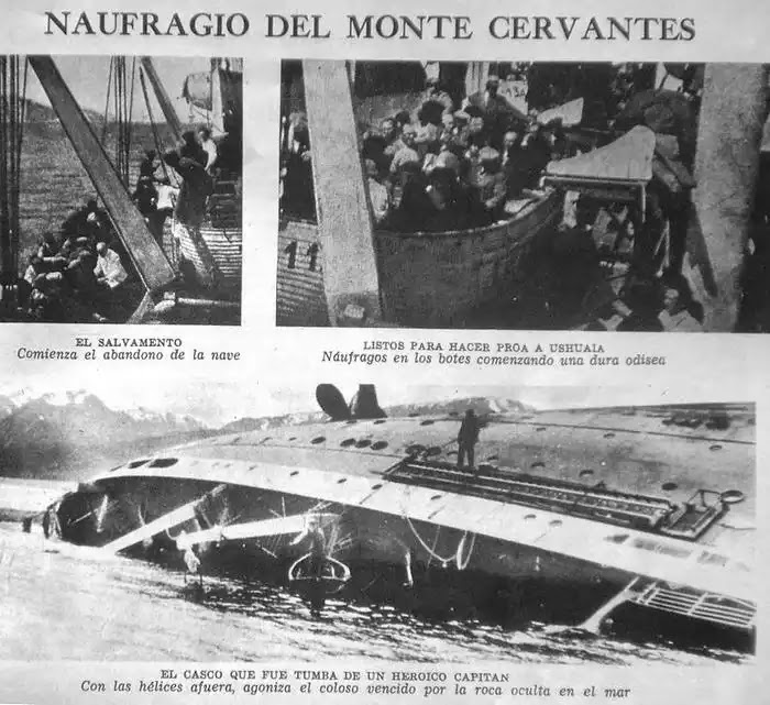 buque Monte Cervantes ushuaia hundido