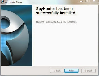 the screenshot of final step of SpyHunter Setup