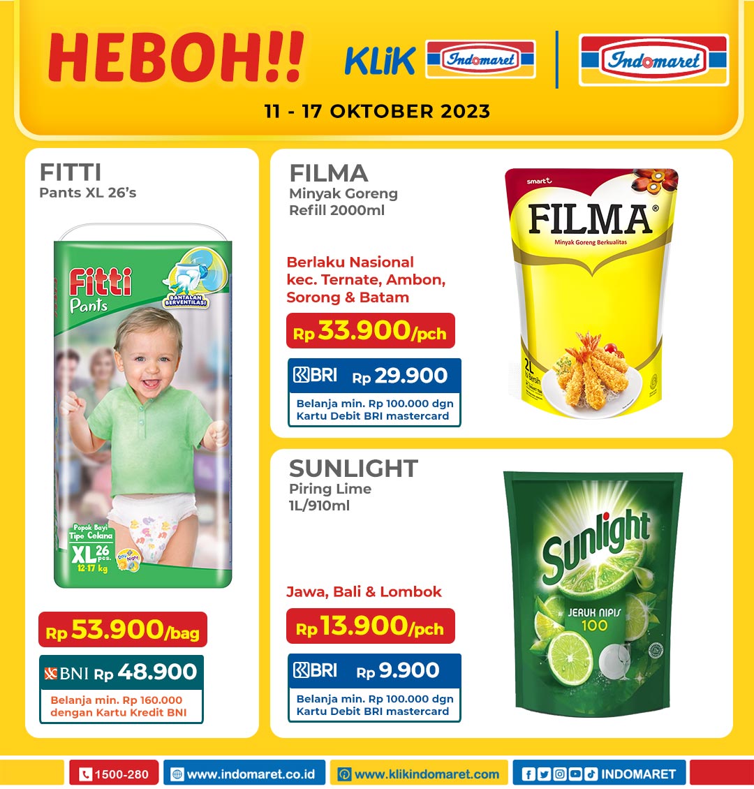 Promo Heboh INDOMARET dan Product of The Week 11 - 17 Oktober 2023