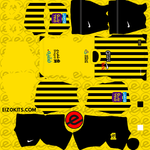 Ittihad FC DLS Kits 2022-2023 Released Nike - DLS 2023 Kits (Home)