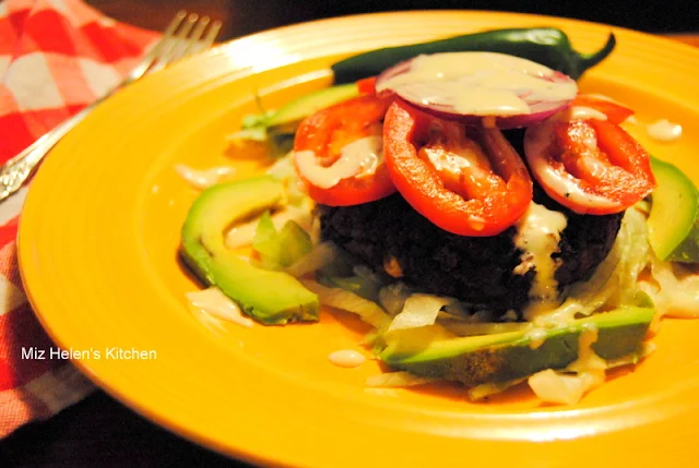 Black Bean Burger at Miz Helen's Country Cottage