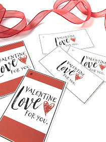 Printable Gift tags for Valentine's Day @michellepaigeblogs.com