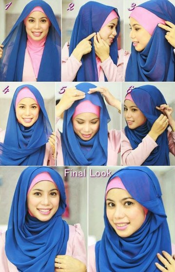 11+ Tutorial Hijab Pashmina Sifon untuk Pesta Polos dan Motif yang Modis