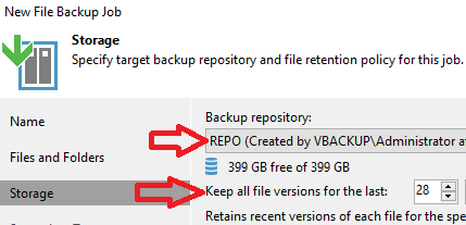 Veeam Backup: NAS backup