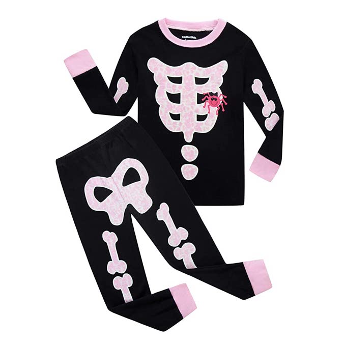 Girls Skeleton Halloween Pajamas from Amazon
