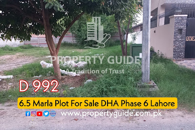 6.5 Marla Plot For Sale DHA Phase 6 Lahore