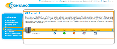 vps control feature from contabo