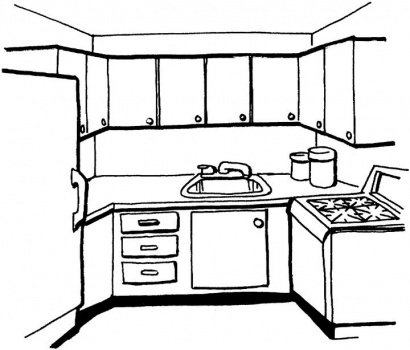 Free Kitchen Coloring Pages