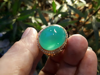 Batu Bacan Doko Relaxa Super HQ BC075 Body Glass Giwang Ikatan Perak