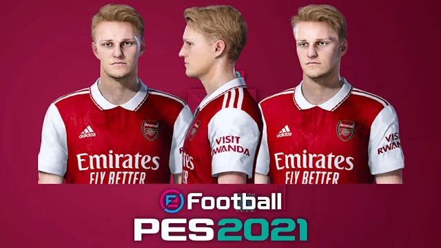 Martin Ødegaard Face 2022 For eFootball PES 2021