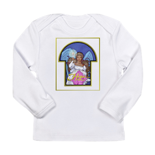 Long Sleeve Infant T-Shirt, Angel of color, African-American Angel, Black Angel, Angel of Hope, guardian angel, angel protection, angel power, baby clothing, infant apparel, newborns.