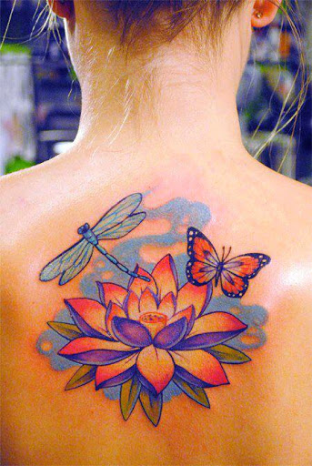 dragonfly back piece tattoos