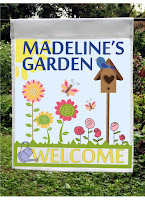 personalized welcome to my garden flag