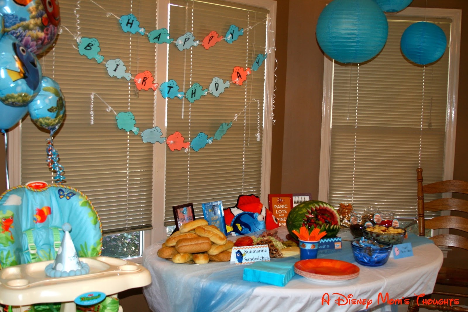 Finding Nemo  First Birthday  Decorations  A Disney Mom s 