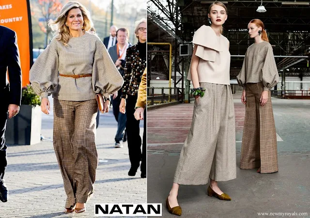 Queen Maxima wore Natan top and trousers from Natan FW collection