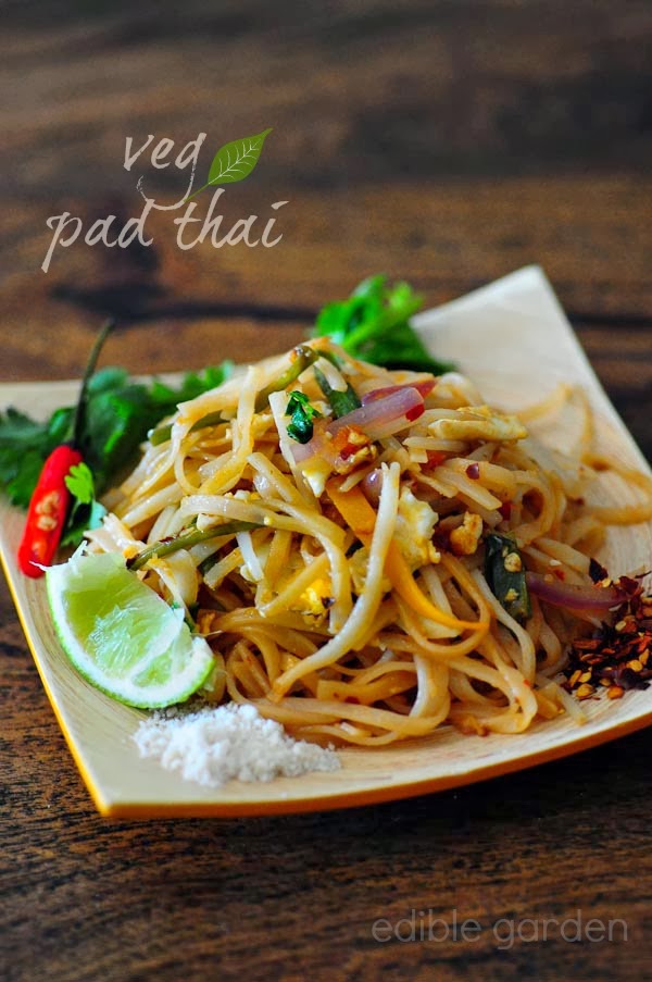 Pad Thai - Vegetarian Pad Thai Noodles Recipe, Step by Step