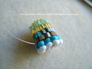 how to make beaded bead cap - ClearlyHelena