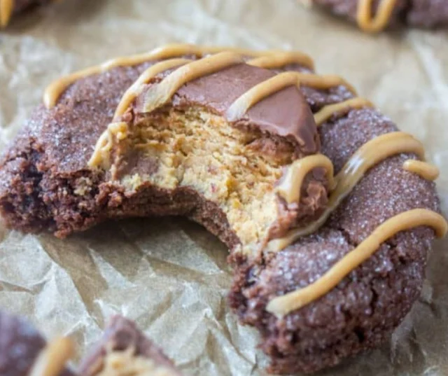 CHOCOLATE PEANUT BUTTER BLOSSOMS