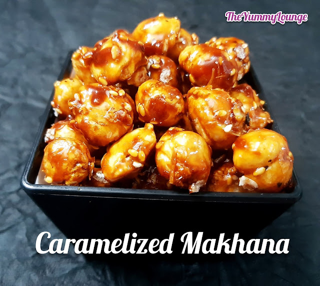 Here is the best and healthy Roasted Caramelized Makhana Snack recipe.