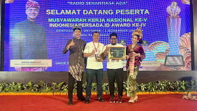  Radio Swara Kampar Raih Juara 1 Indonesia Persada.id Award IV