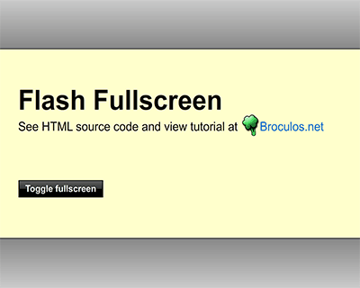 Modo de ecrã verdadeiramente completo em Flash