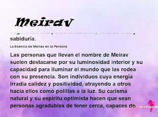 ▷ Significado del nombre Meirav