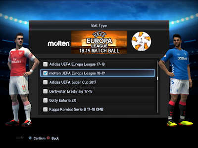 PES 2013 Balls Molten UEFA Europa League 2018/2019 by M4rcelo