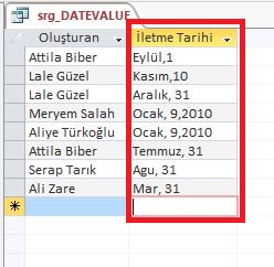 DateValue Fonksiyonu