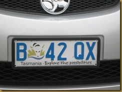 Tasmania License Plate